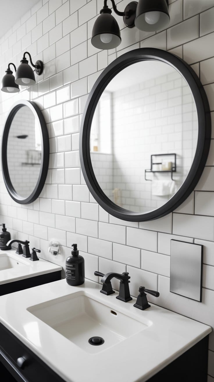 Add Mirrors with Bold Frames
