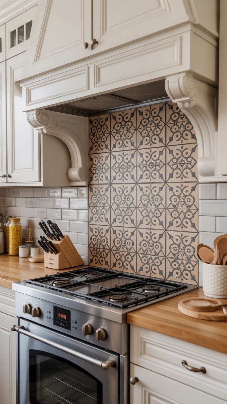 Create a Statement Wall Behind the Stove