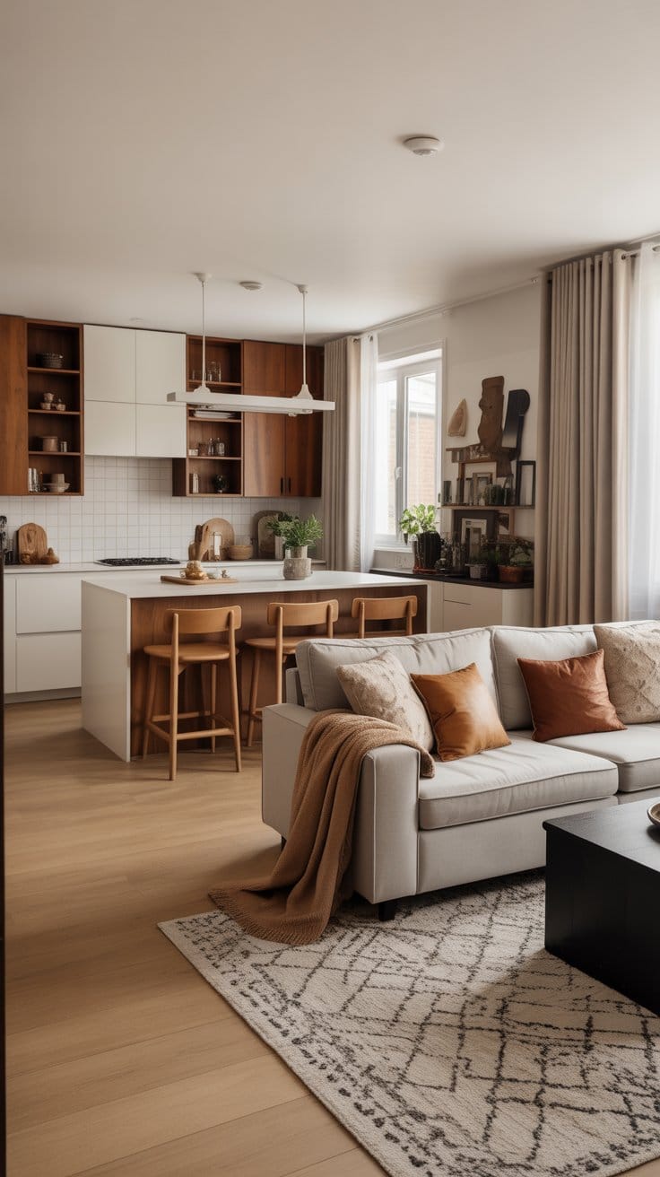 Define Spaces with Rugs and Furniture