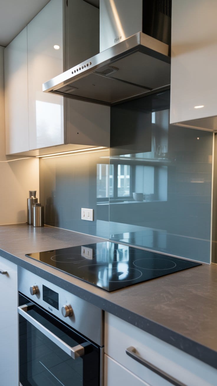 Use Glass Backsplashes for a Modern Touch