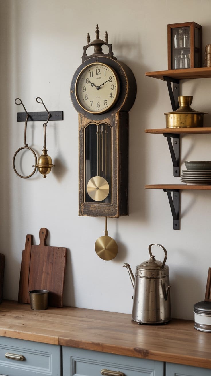 Antique Clocks as the Heart of Your Vintage Kitchen Decor
