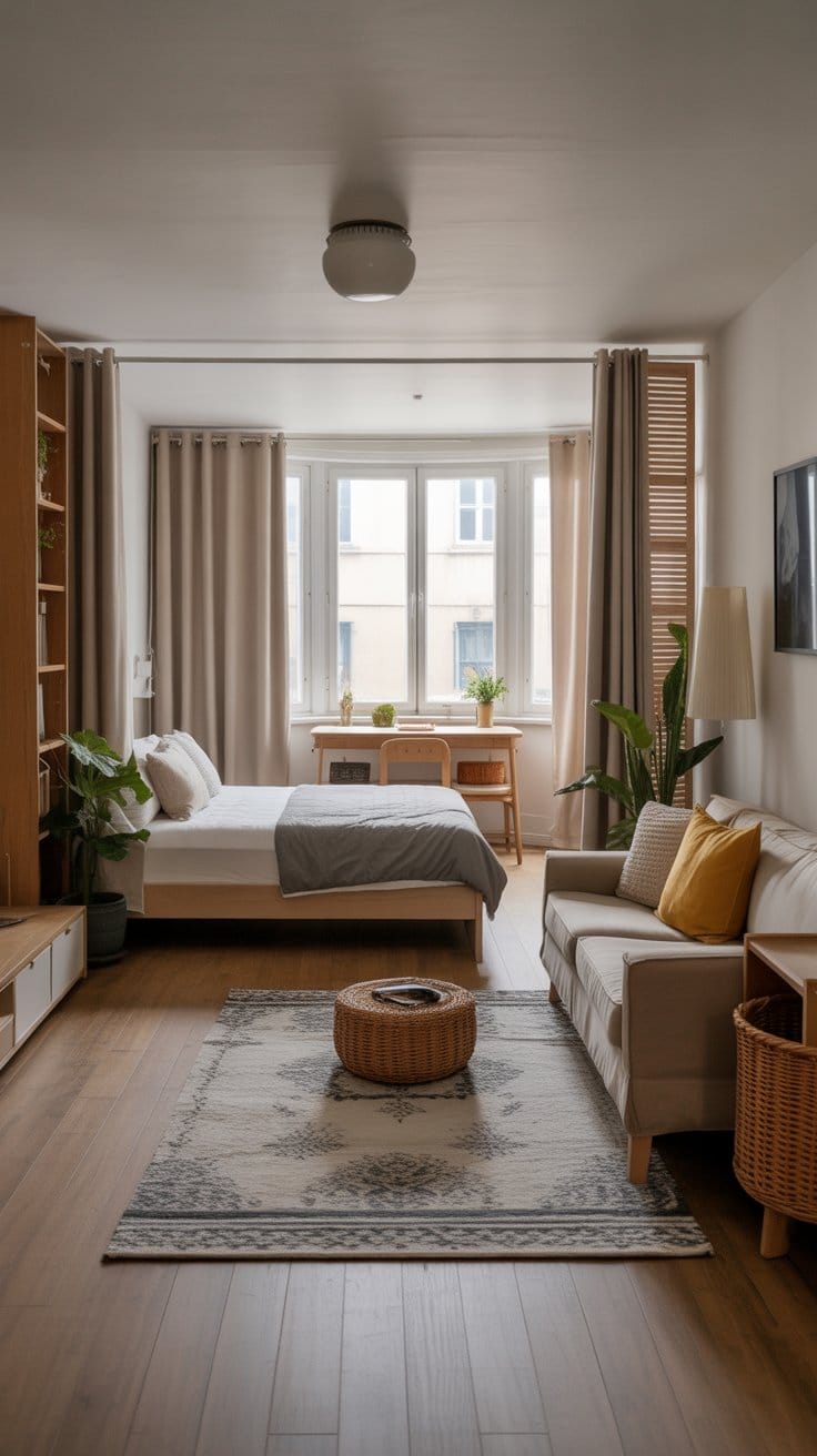 Clever Ways to Separate Spaces in Studio Apartments