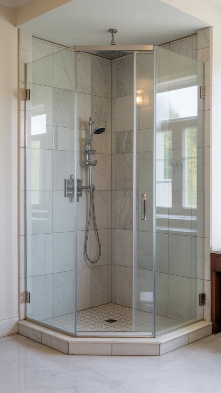Incorporate a Glass Shower Enclosure for a Sleek Look