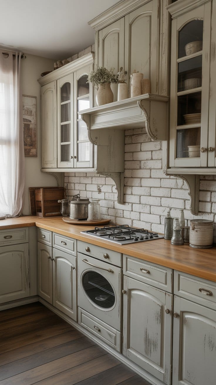 Shabby Chic Cabinets for an Effortless Old-World Look