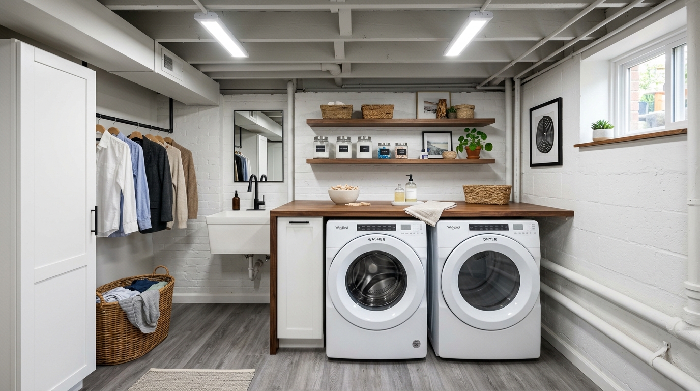 Basement Laundry Room Ideas